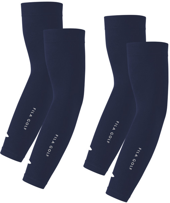 휠라골프 심리스 메쉬라인 손목형 쿨토시 2p, 네이비, 2개