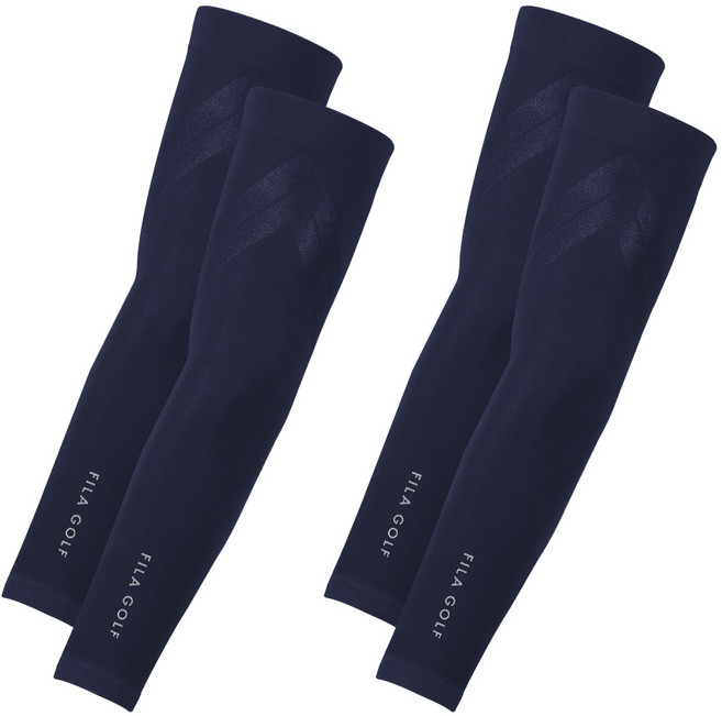 휠라골프 심리스 메쉬라인 손목형 쿨토시 2p, 네이비, 2세트