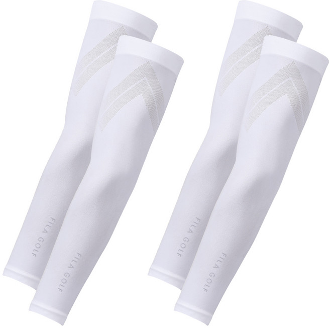 휠라골프 심리스 메쉬라인 쿨토시, 화이트, 2세트