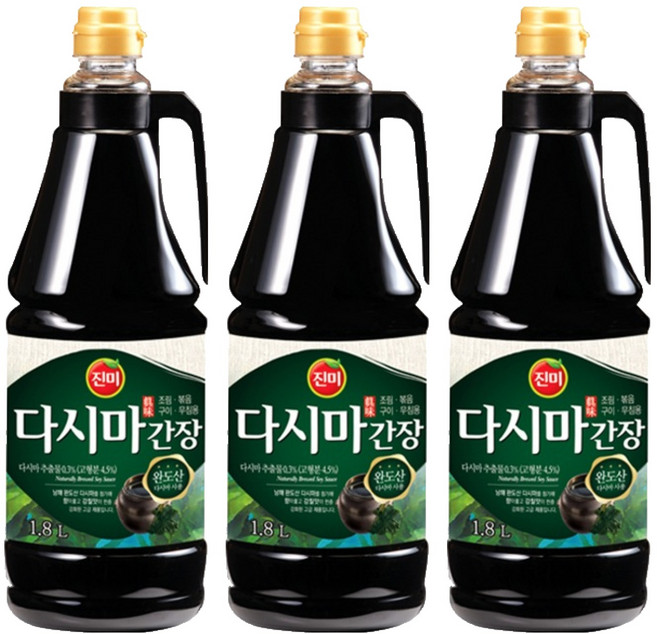 진미 다시마간장, 1.8L, 3개