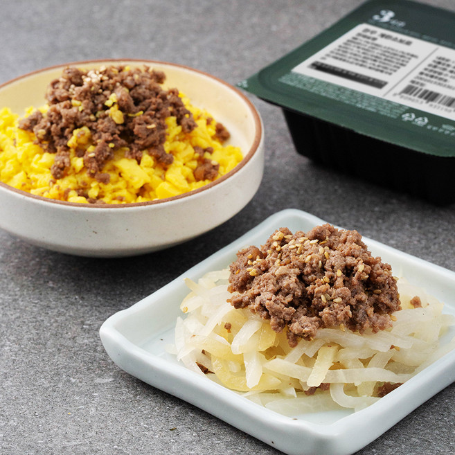 집반찬연구소 우리아이 한우반찬 한우 무 볶음 170g + 한우 계란 소보로 170g, 340g, 1세트