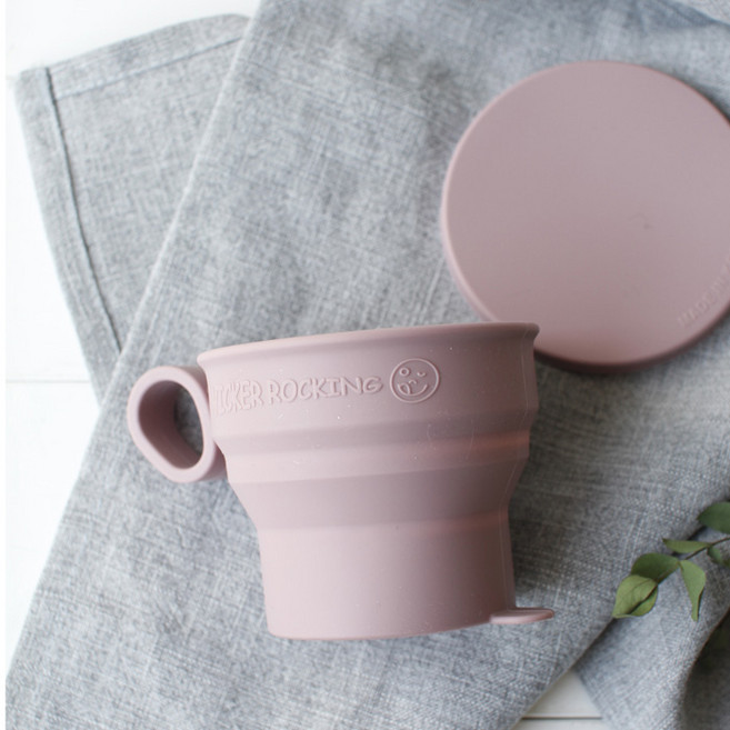 윙커 국산 파스텔 실리콘 자라바컵, 다크핑크, 1개