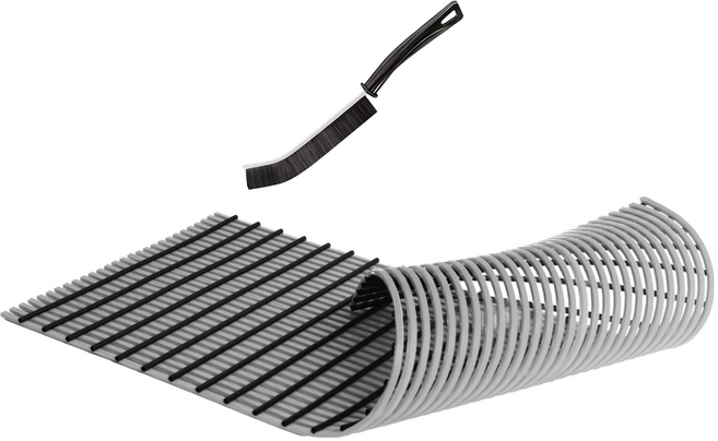 이노스 홈 미끄럼 방지 매트 100 x 150 cm + 전용 청소 솔, 연회색, 1개