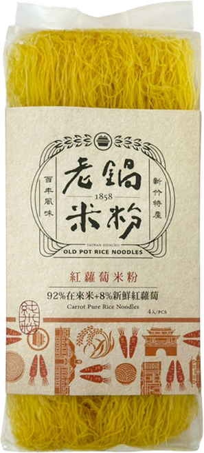 老鍋米粉 純米紅蘿蔔米粉, 200g, 1包