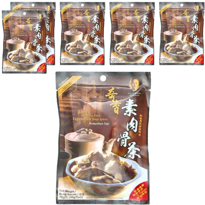 奇香 素肉骨茶 2包, 70g, 6袋