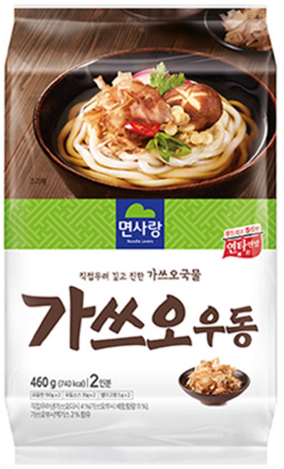 면사랑 가쓰오우동 2인, 1개, 460g