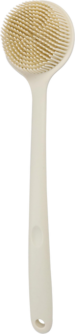 生活共感 矽膠雙面柔軟沐浴刷, 1個, 1入, Ivory