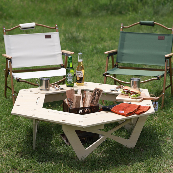 로티캠프 에코 헥사 화로테이블 메인, 우드