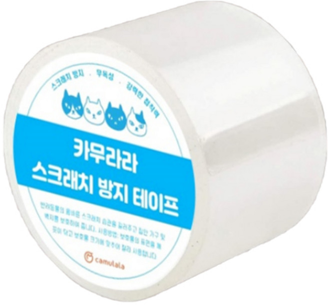 카무라라 반려동물 스크래치 방지 테이프, 투명, 1개