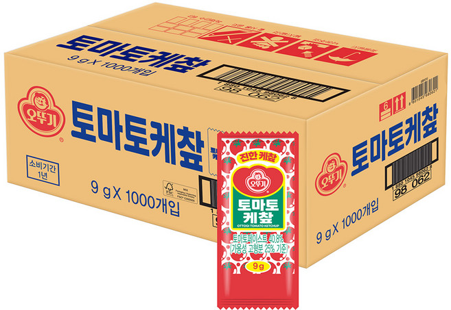 오뚜기 토마토 케찹 1회용, 9g, 1000개