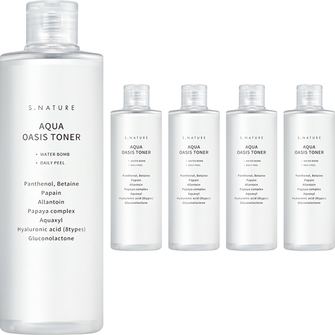 에스네이처 아쿠아 오아시스 토너, 300ml, 5개