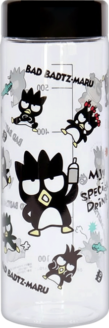 酷企鵝 Tritan 輕漾隨身水瓶 XO-7260, 透明色 + 黑色, 600ml, 1個