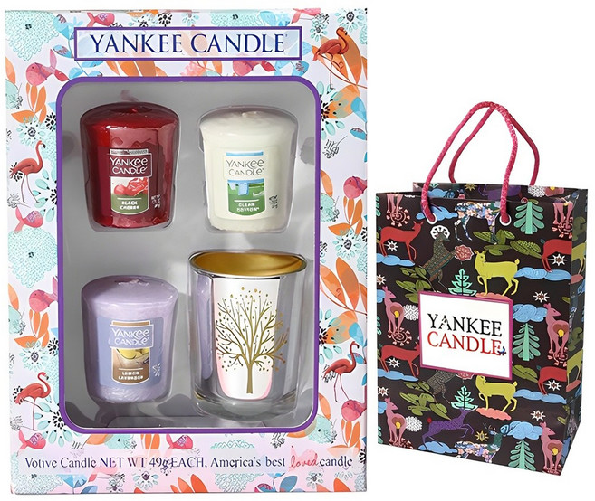 양키캔들 보티브 캔들 3종 선물세트, 랜덤발송, 혼합색상