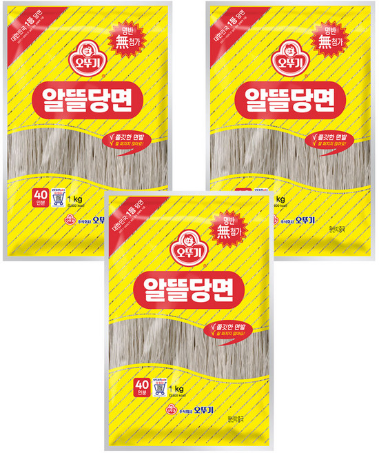 오뚜기 알뜰당면, 1kg, 3개