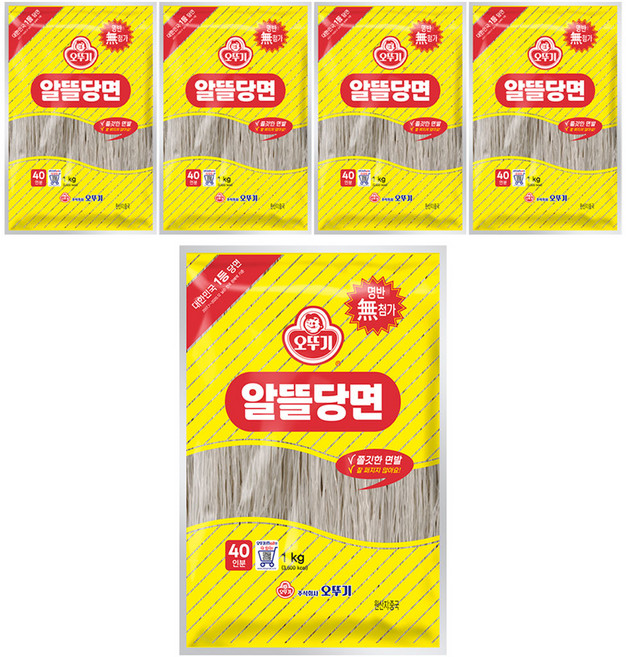 오뚜기 알뜰당면, 1kg, 5개