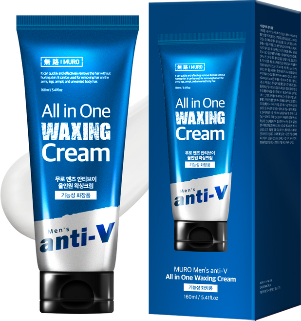 무로 맨즈 안티브이 올인원 왁싱크림 팔다리용, 160ml, 1개