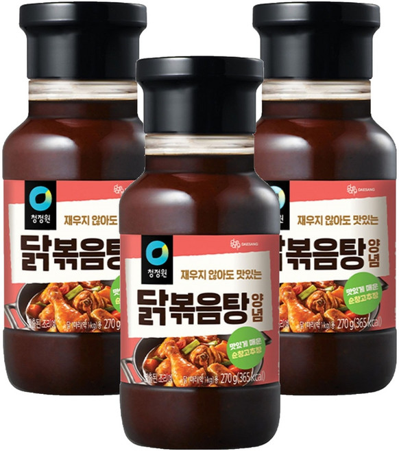 청정원 닭볶음탕 양념, 270g, 3개