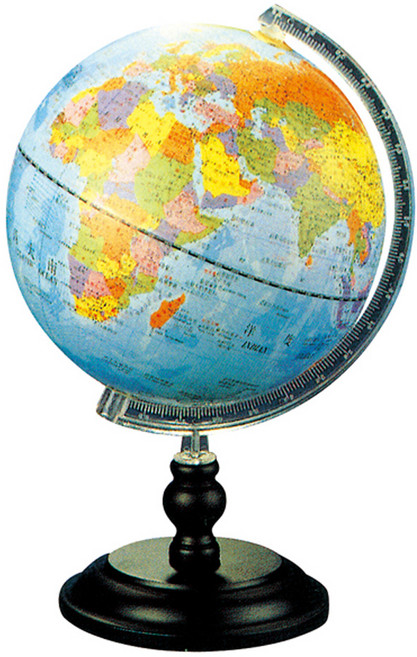 FUN GLOBE 12吋藍色海洋行政地球儀 木座, 藍色