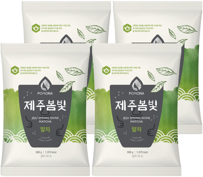 포모나 제주봄빛 말차 파우더, 500g, 4개, 1개입
