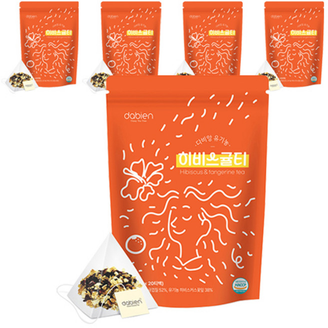 다비앙 유기농 히비스커스 귤티, 2g, 5개, 20개입