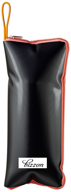 3단 우산 물기 흡수 접이식 수납 휴대용 파우치, 오렌지, 1개