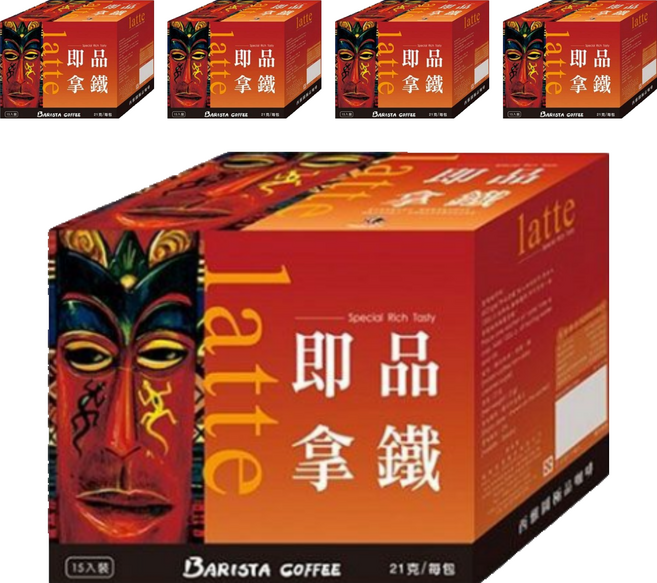 BARISTA COFFEE 西雅圖 即品拿鐵, 21g, 15包, 5盒