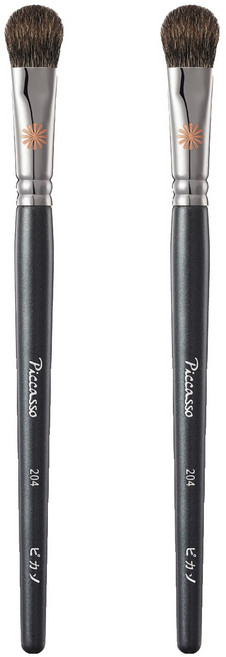 피카소 204 아이섀도우 브러쉬, 혼합 색상, 2개