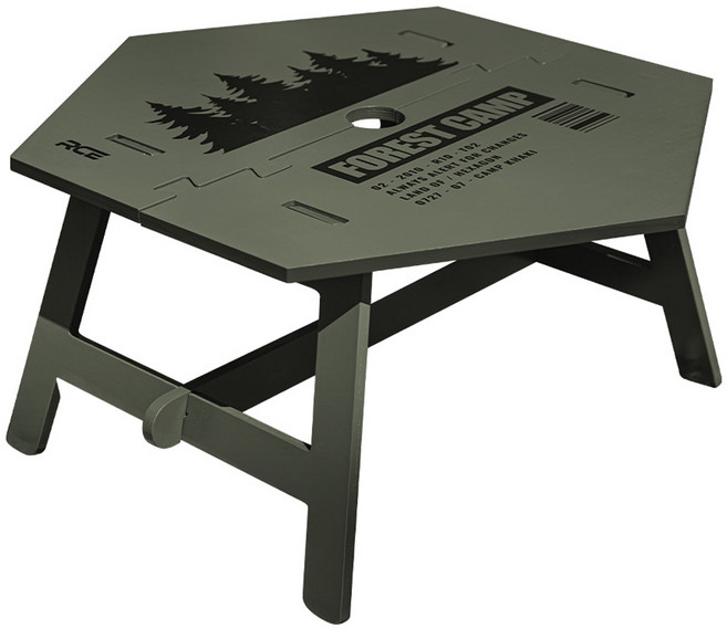 로티캠프 육각 화로대 접이식 캠핑 이너 테이블 PCTIN-391-K, 카키