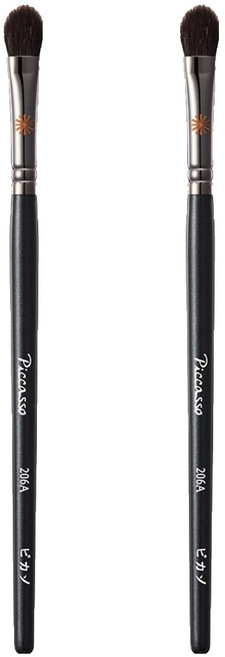 피카소 206 A 아이섀도우 브러쉬, 혼합 색상, 2개