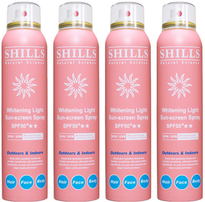 SHILLS 舒兒絲 超清爽舒緩美白防曬冰鎮噴霧 寶寶適用, 180ml, 4瓶