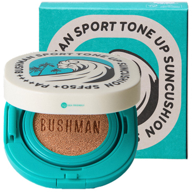 부쉬맨 스포츠 톤업 선쿠션 SPF50+ PA++++, 15g, 1개