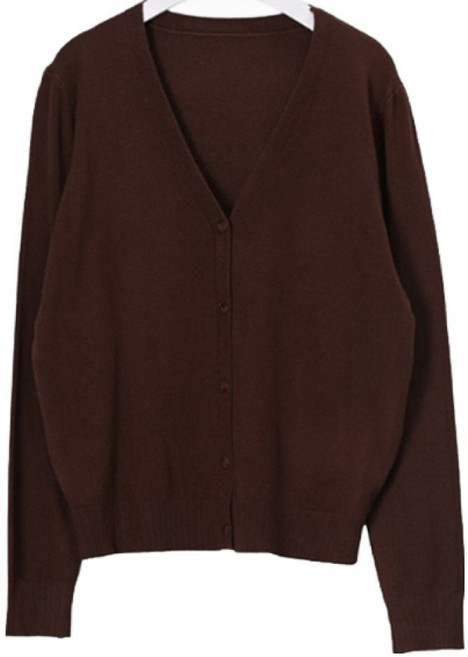 시크폭스 여성용 프리미엄 메리노 울 소프트 텐션 니트 가디건