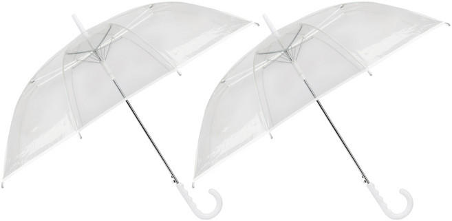 스톤콜드 미끄럼방지 손잡이 투명 비닐우산 대형 2p