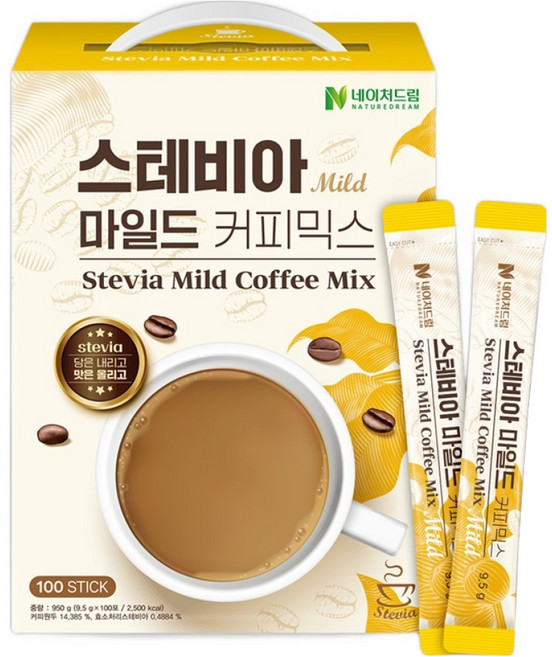 네이처드림 제로슈가 스테비아 마일드 커피믹스, 9.5g, 100개입, 1개