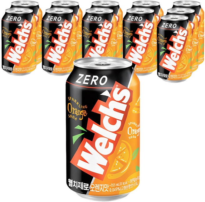 Welch's 威氏 零卡橘子汽水, 355ml, 12罐