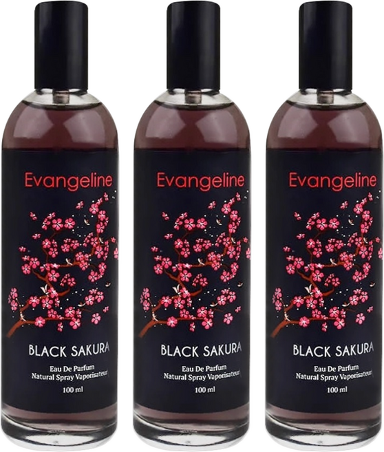 峇里島Evangeline EDP香水 Black Sakura, 100ml, 3瓶