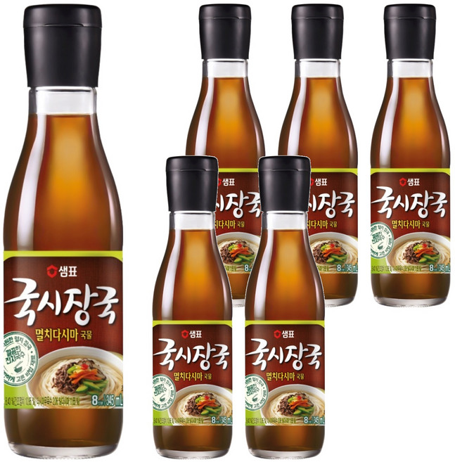 샘표 국시장국 멸치다시마 국물, 345ml, 6개