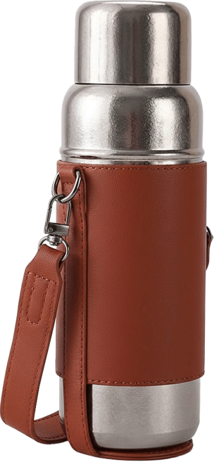 TEMPEST 鈦雙層保溫, 銀色 + 棕色, 650ml, 1個