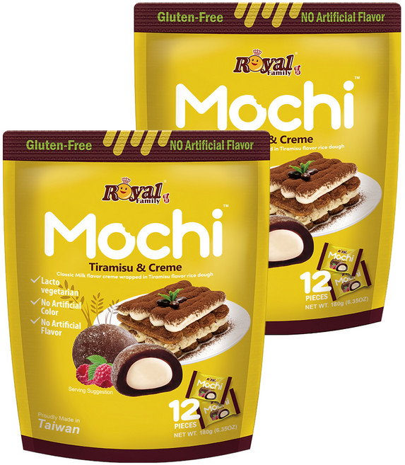 ROYAL FAMILY 皇族 提拉米蘇風味麻糬, 2個, 180g