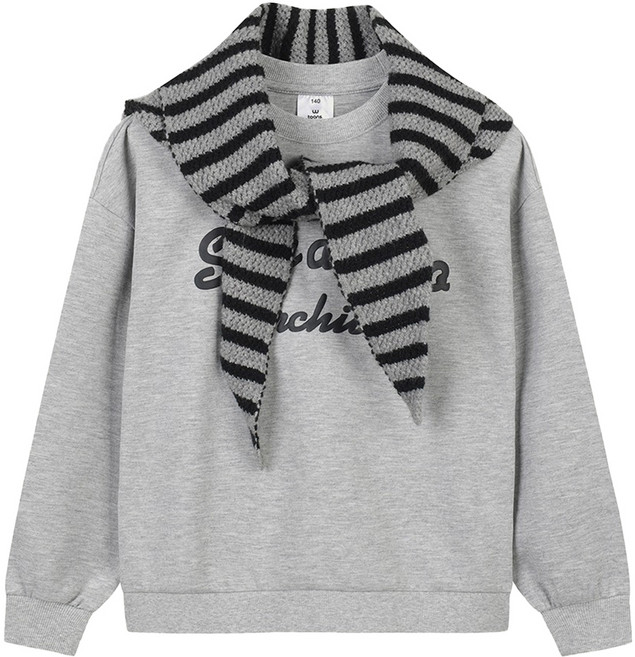 행텐틴즈 더블페이스 레이어드 숄 + 맨투맨 세트