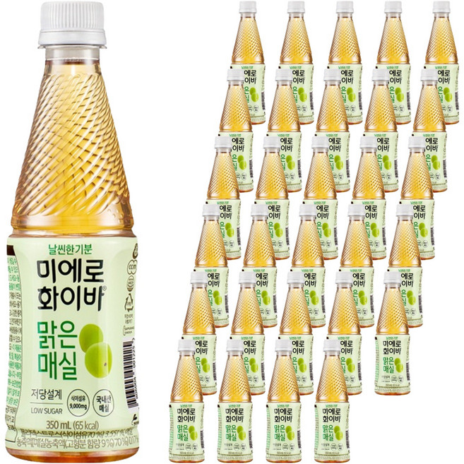 미에로화이바 맑은매실 저당설계 식이섬유 국내산 주스, 48개, 350ml