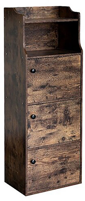 收納王妃 北歐風造型四層櫃, 仿古木, 1個