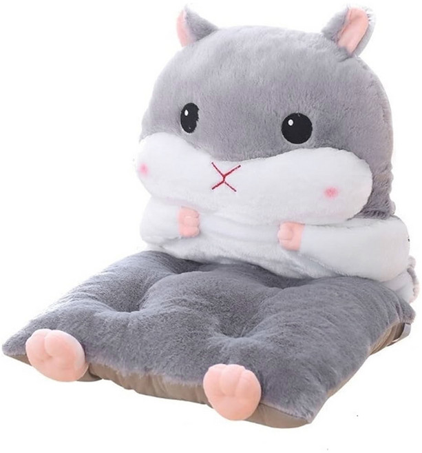 倉鼠坐墊 交換禮物 坐墊 防滑底, 灰色