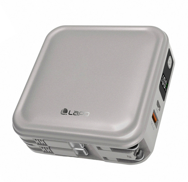 Lapo 三代 10000mAh 全功能無線充電行動電源 Typec + Lightning 自帶線 305g 原廠保固, WT-08CL, 琉光金