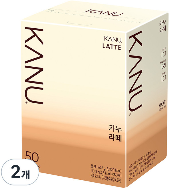 카누 라떼 스틱커피, 13.5g, 50개입, 2개