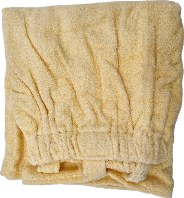 SIMPLE HOUSE 簡單工房 兒童蛋黃哥繡花吊帶浴裙 不含吊帶 棉紗 53 x 24cm, 蛋黃哥 黃色, 1個