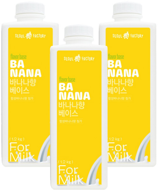 서울팩토리 바나나향 음료 베이스, 3개, 1.2kg