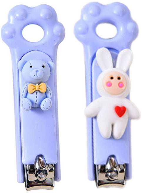 손톱깎이 발바닥모양 손톱정리도구, 퍼플, 2개