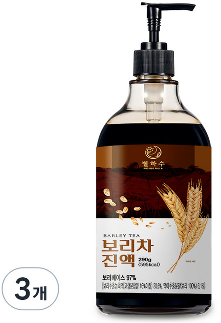 별하수 보리차 진액, 290g, 3개
