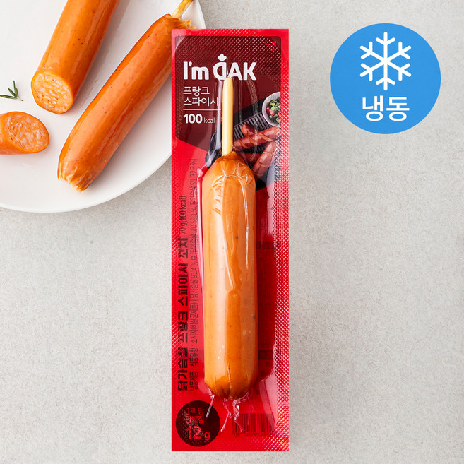 아임닭 닭가슴살 프랑크 스파이시 꼬치 (냉동), 70g, 1개
